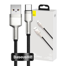 USB cable for USB C Baseus Cafule 66W 0.25m (black)