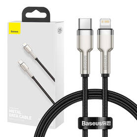 USB C cable for Lightning Baseus Cafule PD 20W 0 25m (black)