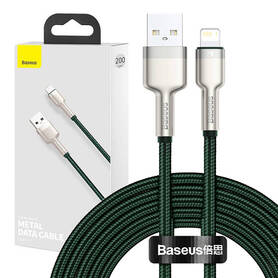 USB cable for Lightning Baseus Cafule 2.4A 2m (green)