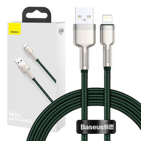 USB cable for Lightning Baseus Cafule 2.4A 1m (green)