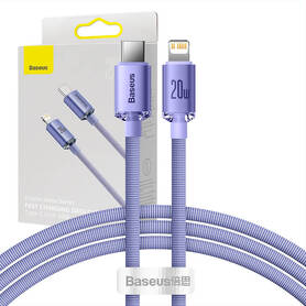 Baseus Crystal Shine cable USB C to Lightning 20W PD 1.2m (purple)