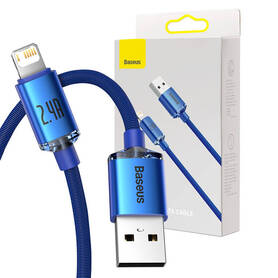 Baseus Crystal Shine cable USB to Lightning 2.4A 1.2m (blue)