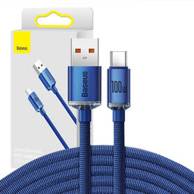 Baseus Crystal Shine cable USB to USB C 100W 2m (blue)