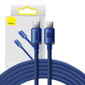 Baseus Crystal Shine cable USB C to USB C 100W 1.2m (blue)