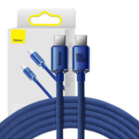 Baseus Crystal Shine cable USB C to USB C 100W 2m (blue)