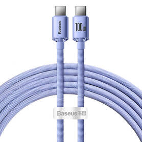 Baseus Crystal Shine cable USB C to USB C 100W 2m (purple)