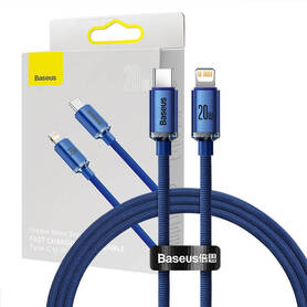 Baseus Crystal cable USB C to Lightning 20W 1.2m (blue)