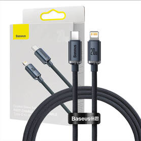 Baseus Crystal cable USB C to Lightning 20W PD 1.2m (black)