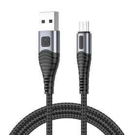 USB to Micro USB cable Vipfan X10 3A 1.2m braided (black)