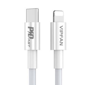 USB C do Lightning Cable Vipfan P01 3A PD 1m (white)