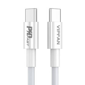 USB C to USB C cable Vipfan P02 1m (white)