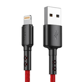 USB to Lightning cable Vipfan X02 3A 1.8m (red)