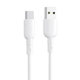 USB to USB C cable Vipfan Colorful X11 3A 1m (white)