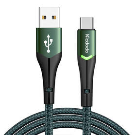 USB to USB C Mcdodo Magnificence CA 7961 LED cable 1m (green)