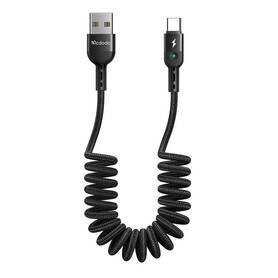 USB Spring Cable to USB C Mcdodo Omega CA 6420 1.8m (Black)