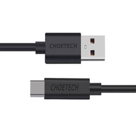 USB to USB C cable Choetech AC0002 1m (black)