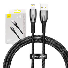 USB cable for Lightning Baseus Glimmer Series 2.4A 1m (Black)