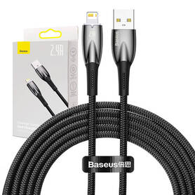 USB cable for Lightning Baseus Glimmer Series 2.4A 2m (Black)