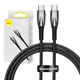 USB C cable for USB C Baseus Glimmer Series 100W 1m (Black)