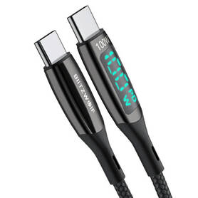 USB C to USB C cable BlitzWolf BW TC23 with display 100W 0.9m (black)