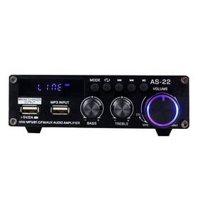 Blitzwolf AS 22 audio amplifier 45W Bluetooth 5.0 USB + remote control (black)