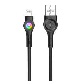 Foneng X59 USB to Lightning cable LED 3A 1m (black)