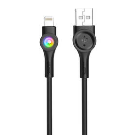 Foneng X59 USB to Micro USB cable LED 3A 1m (black)