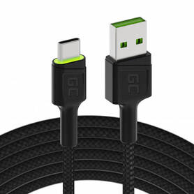 Cable USB USB C Green Cell GC Ray 120cm green LED with Ultra Charge QC 3.0