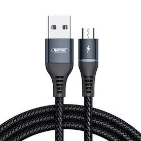 Cable USB Micro Remax Colorful Light 2.4A 1m (black)