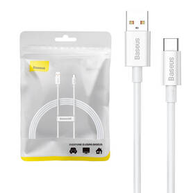 Cable USB do USB C Baseus Superior 100W 1.5m (white)