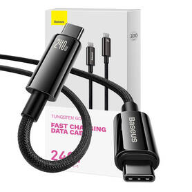 USB C to USB C cable Baseus Tungsten Gold 240W 3m (black)