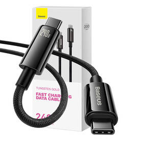 USB C to USB C cable Baseus Tungsten Gold 240W 2 m (black)