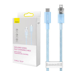 Kabel szybko ładujący Baseus USB C do Lightning Explorer Series 2m 20W (niebieski)