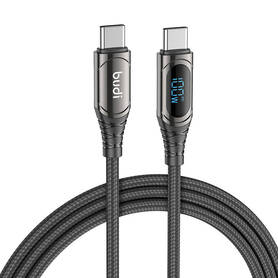 Cable 2xUSB C Budi 229TT 100W 1.5m (black)