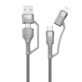 USB cable Dudao L20xs 4in1 USB C / Lightning / USB A 2.4A 1m (gray)