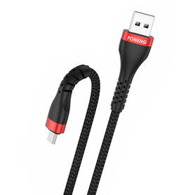 Cable USB to Micro USB Foneng x82 Armoured 3A 1m (black)