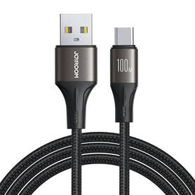 Cable USB to USB C Joyroom SA25 AC6 / 100W / 1 2m (black)