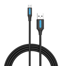 USB 2.0 A to Micro B 3A cable 2m Vention COLBH black