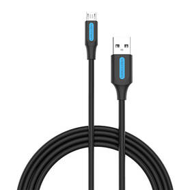 USB 2.0 A to Micro B 3A cable 3m Vention COLBI black