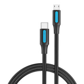 USB C 2.0 to Micro B 2A cable 1m Vention COVBF black