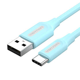 USB 2.0 A to USB C 3A cable 1.5m Vention COKSG light blue