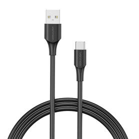 USB 2.0 A to USB C 3A Cable Vention CTHBI 3m Black