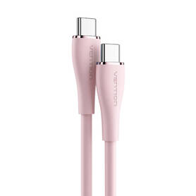 USB C 2.0 to USB C 5A Cable Vention TAWPF 1m Pink Silicone