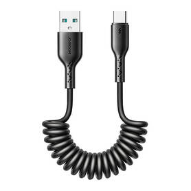 Kabel szybko ładujący do samochodu Joyroom USB A do USB C Easy Travel Series 3A 1.5m skręcany (czarny)