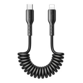 Kabel szybko ładujący do samochodu Joyroom USB C do Lightning Easy Travel Series 30W 1.5m skręcany (czarny)