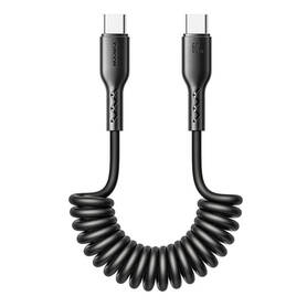 Kabel szybko ładujący do samochodu Joyroom USB C do USB C Easy Travel Series 60W 1.5m skręcany (czarny)