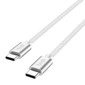 Kabel USB C do USB C Budi 65W 1 5m (biały)