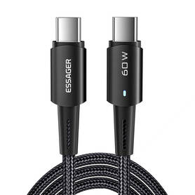 Kabel USB C do USB C 60W Essager 1m (czarny)