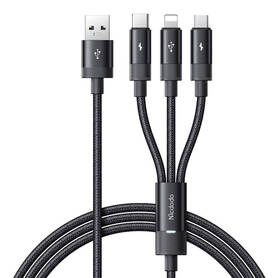 3in1 USB to USB C / Lightning / Micro USB Cable Mcdodo CA 5790 3.5A 1.2m (black)