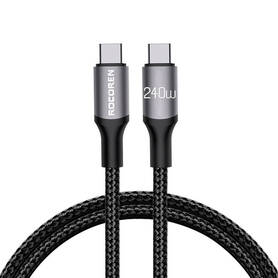 Fast Charging cable Rocoren USB C to USB C Retro Series 1m 240W (grey)